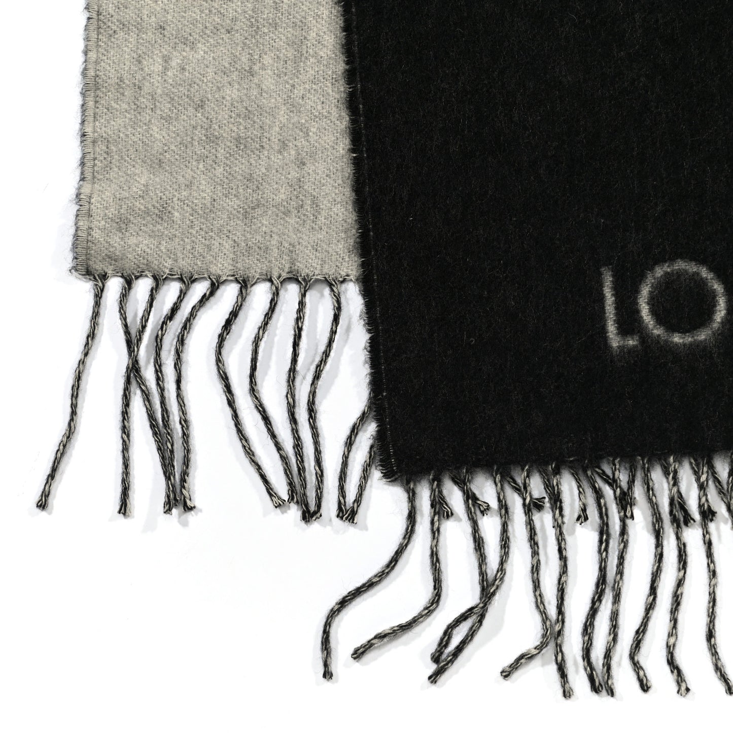 Cashmere Monogram Reykjavik Scarf Black