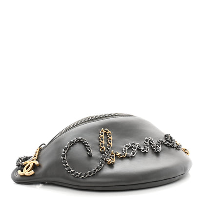 Chanel Calfskin Chain 20s Signe Waist Bag Grey 4 of 10