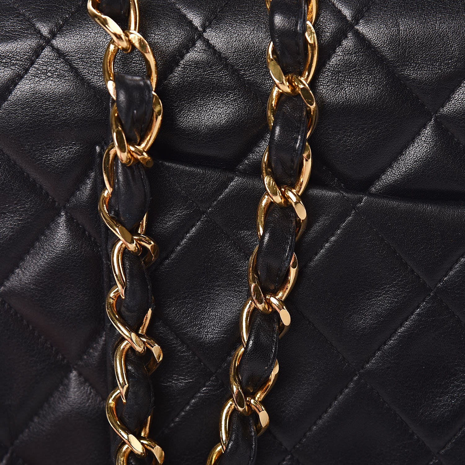 Chanel Lambskin Quilted XL Jumbo Single Flap Black 15 of 15