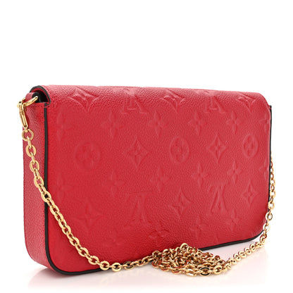 Louis Vuitton Empreinte Pochette Felicie Chain Wallet Scarlet 4 of 12