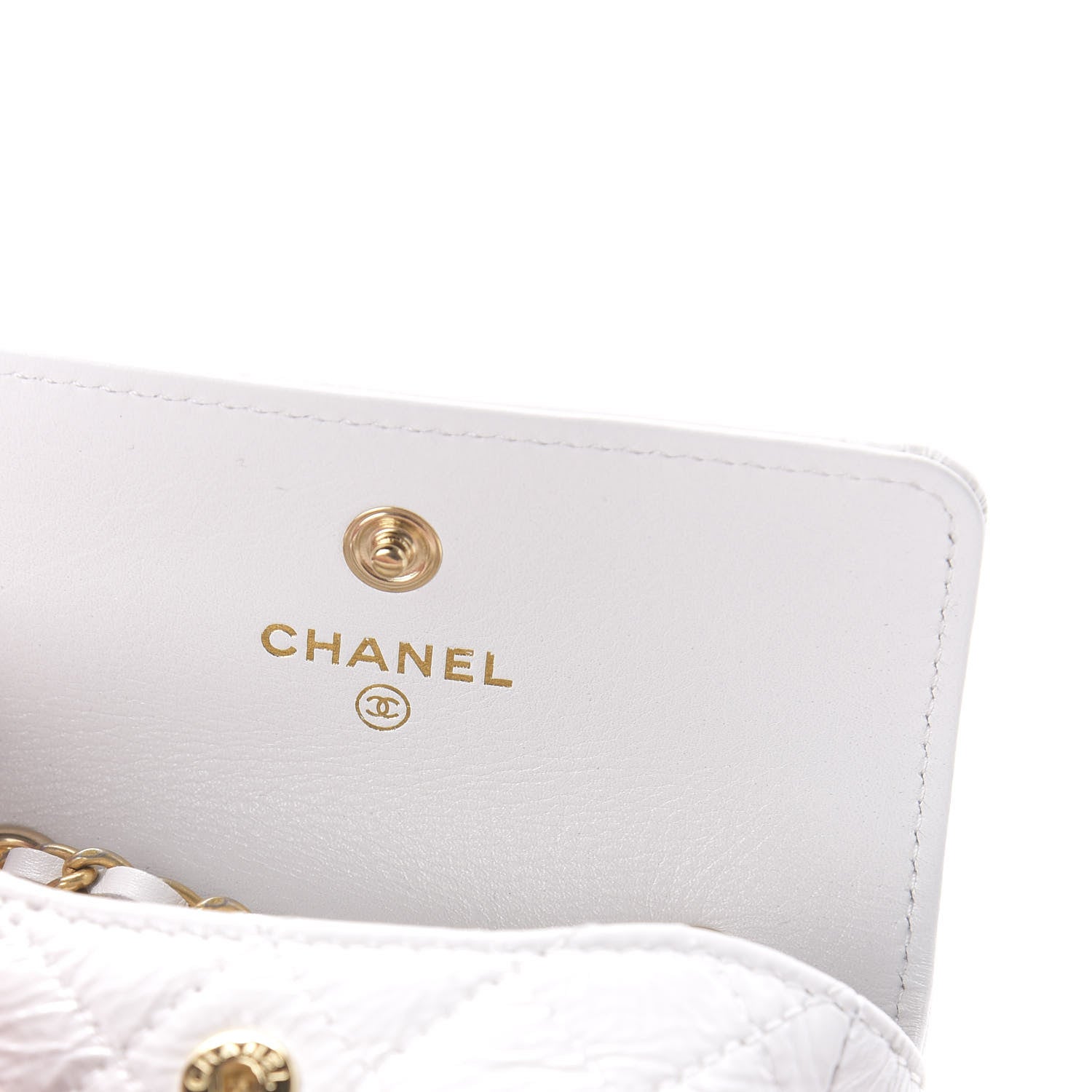 Chanel Patent Quilted Chain Waist Bag White 8 of 12