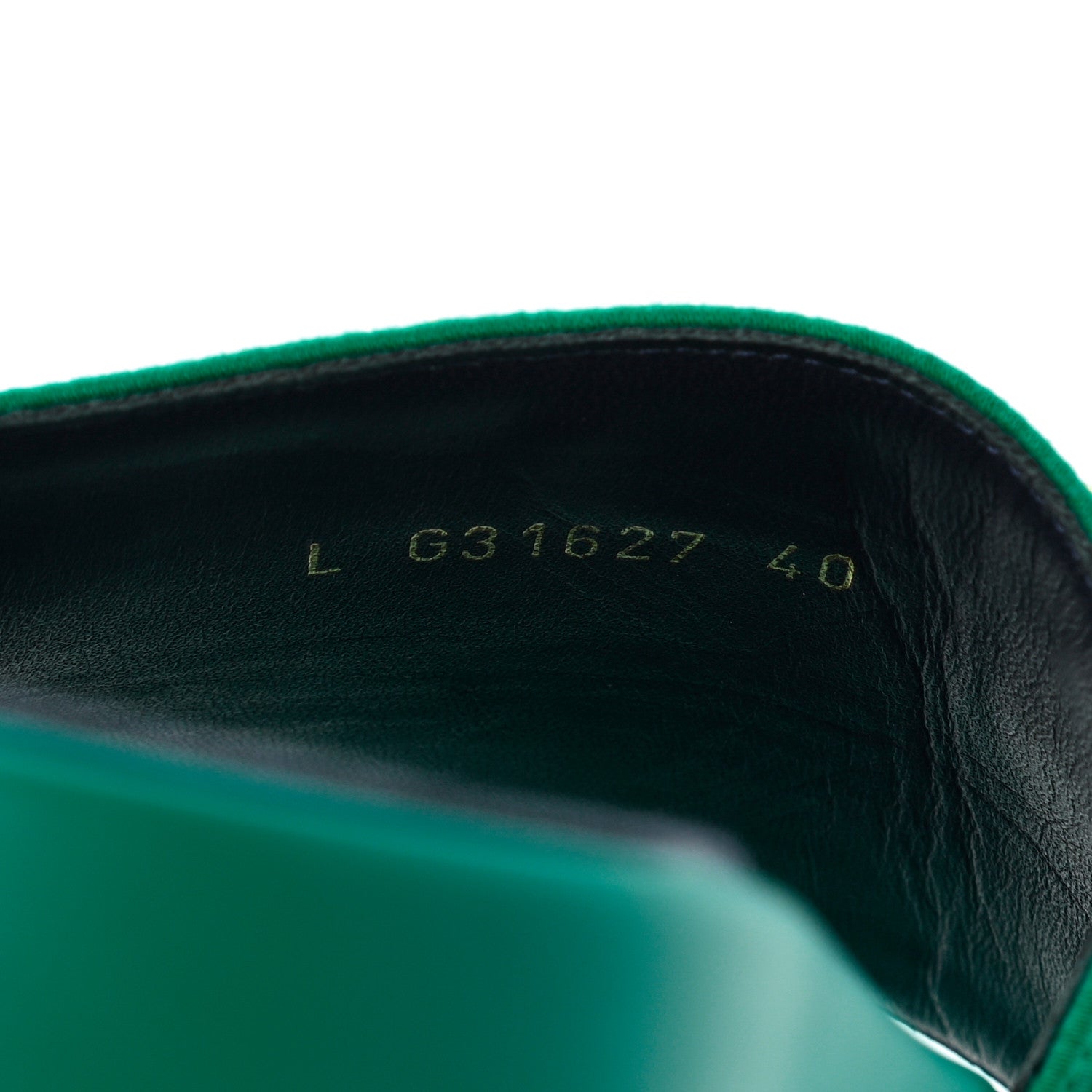 Chanel Satin Canvas Chain Slides Flat Sandals 40 Green 6 of 8