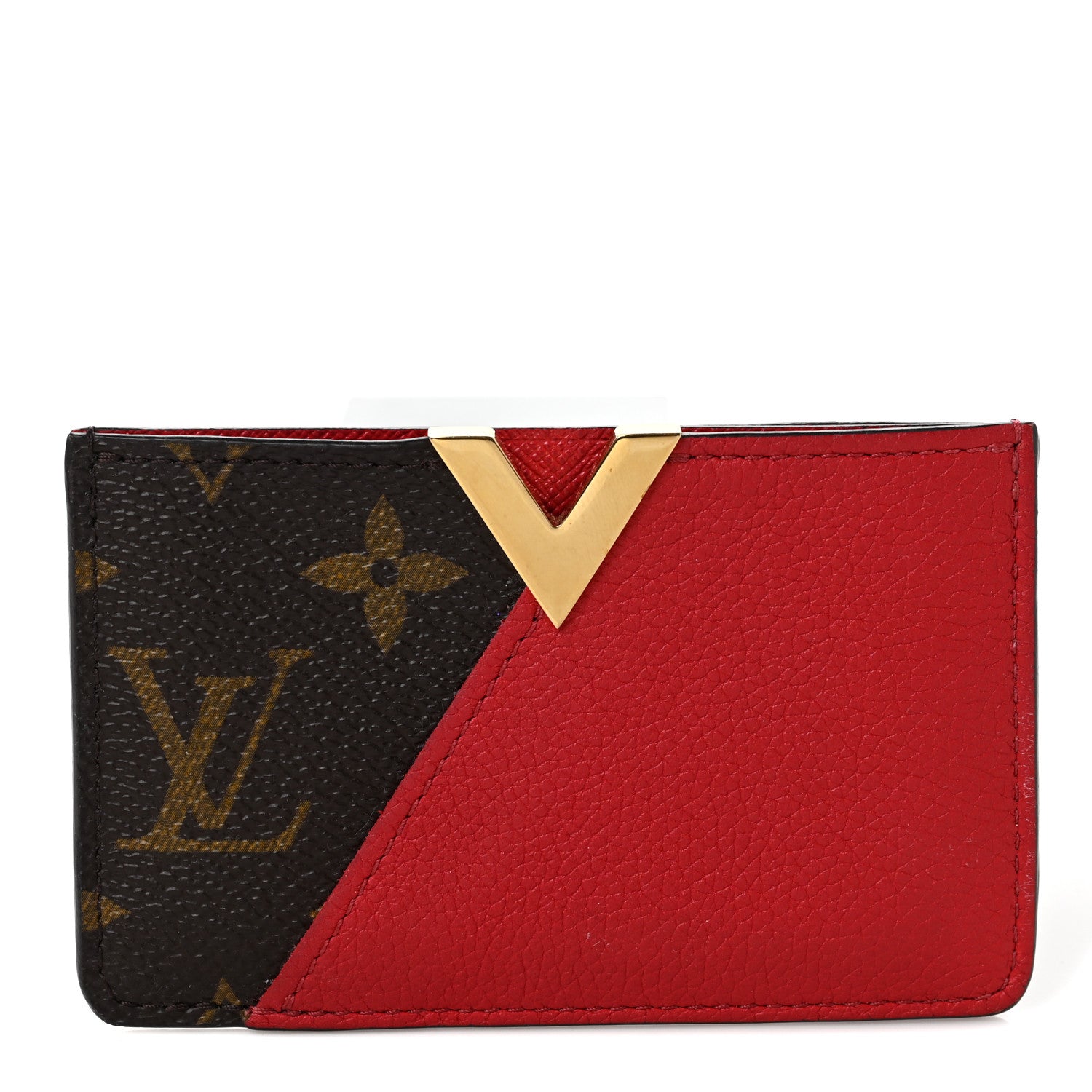 Louis Vuitton Calfskin Monogram Kimono Tote Card Holder Cherry 1 of 7
