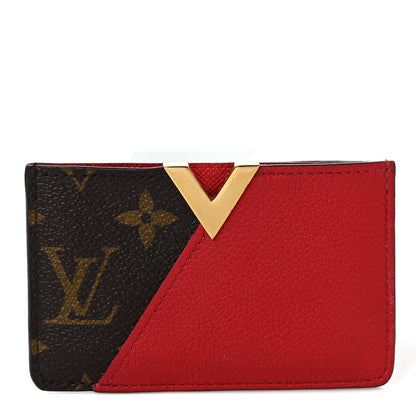 Louis Vuitton Calfskin Monogram Kimono Tote Card Holder Cherry 1 of 7