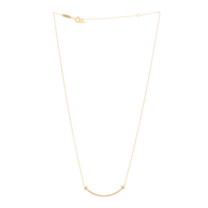 Tiffany 18K Rose Gold Small T Smile Pendant Necklace 2 of 3