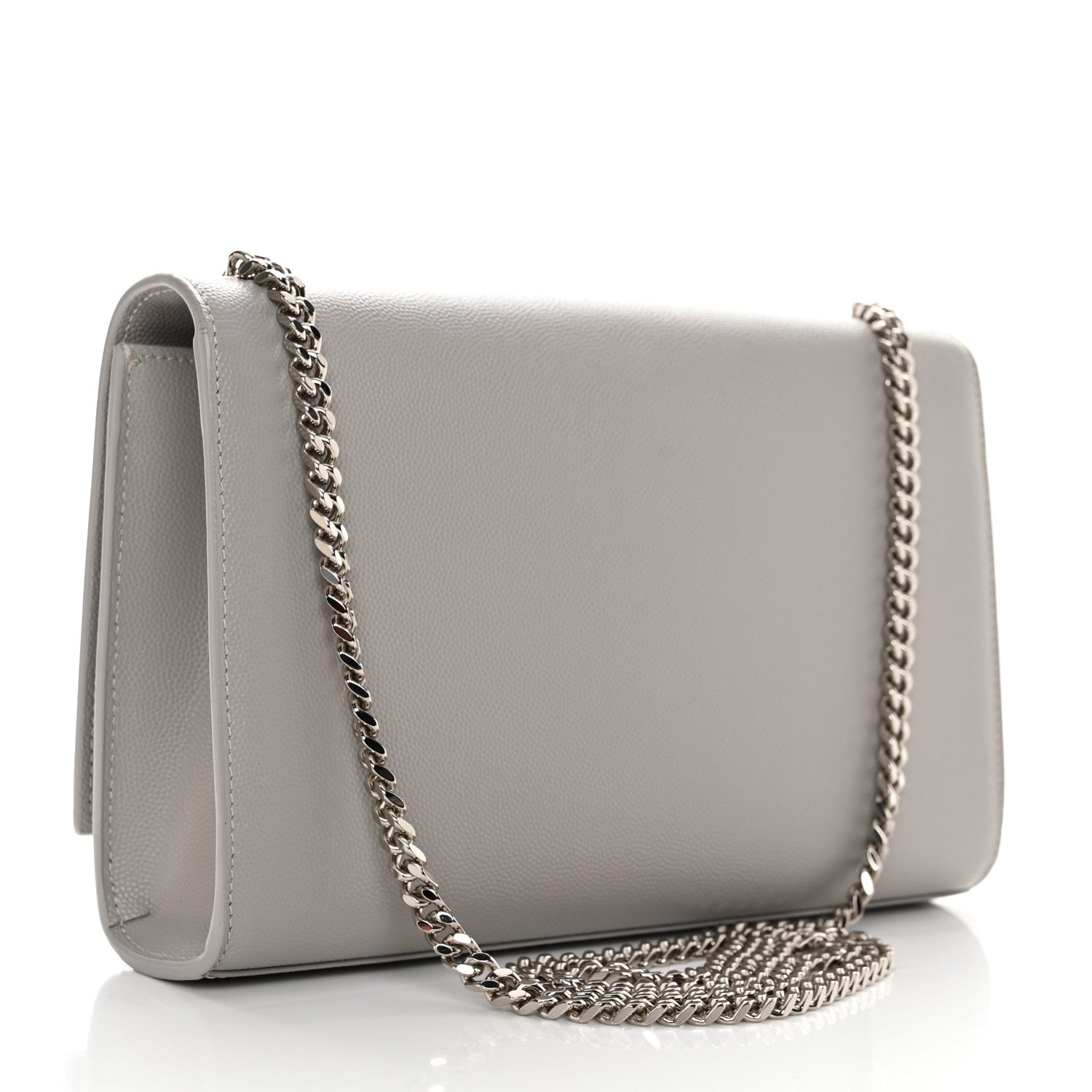 Saint Laurent Grain De Poudre Medium Monogram Kate Satchel Souris 2 of 11