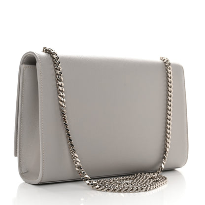 Saint Laurent Grain De Poudre Medium Monogram Kate Satchel Souris 2 of 11