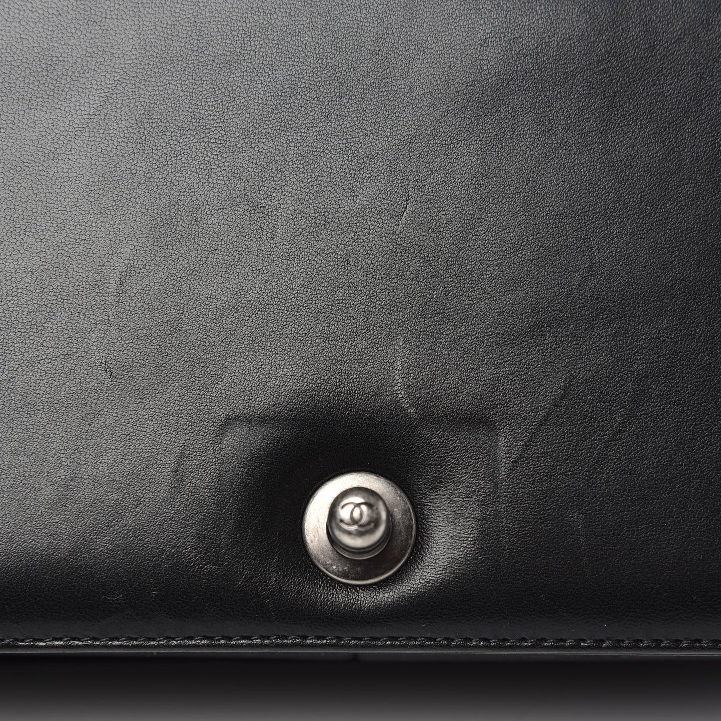 Lambskin Quilted Medium Boy Flap Black