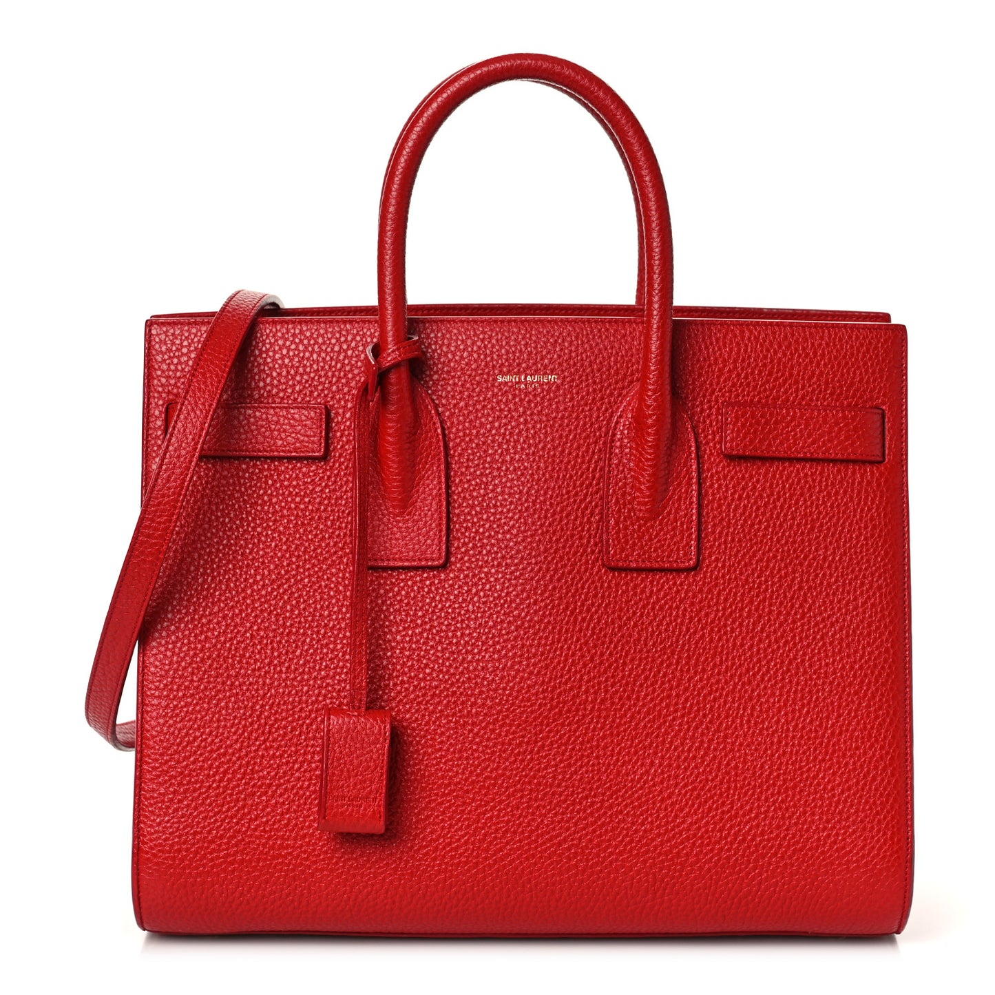 Grained Calfskin Small Sac De Jour Lipstick Red