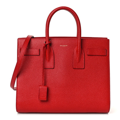 Saint Laurent Grained Calfskin Small Sac De Jour Lipstick Red 1 of 10