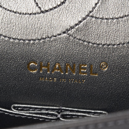 Chanel Metallic Calfskin Quilted 2.55 Reissue 225 Flap Charcoal 8 of 15