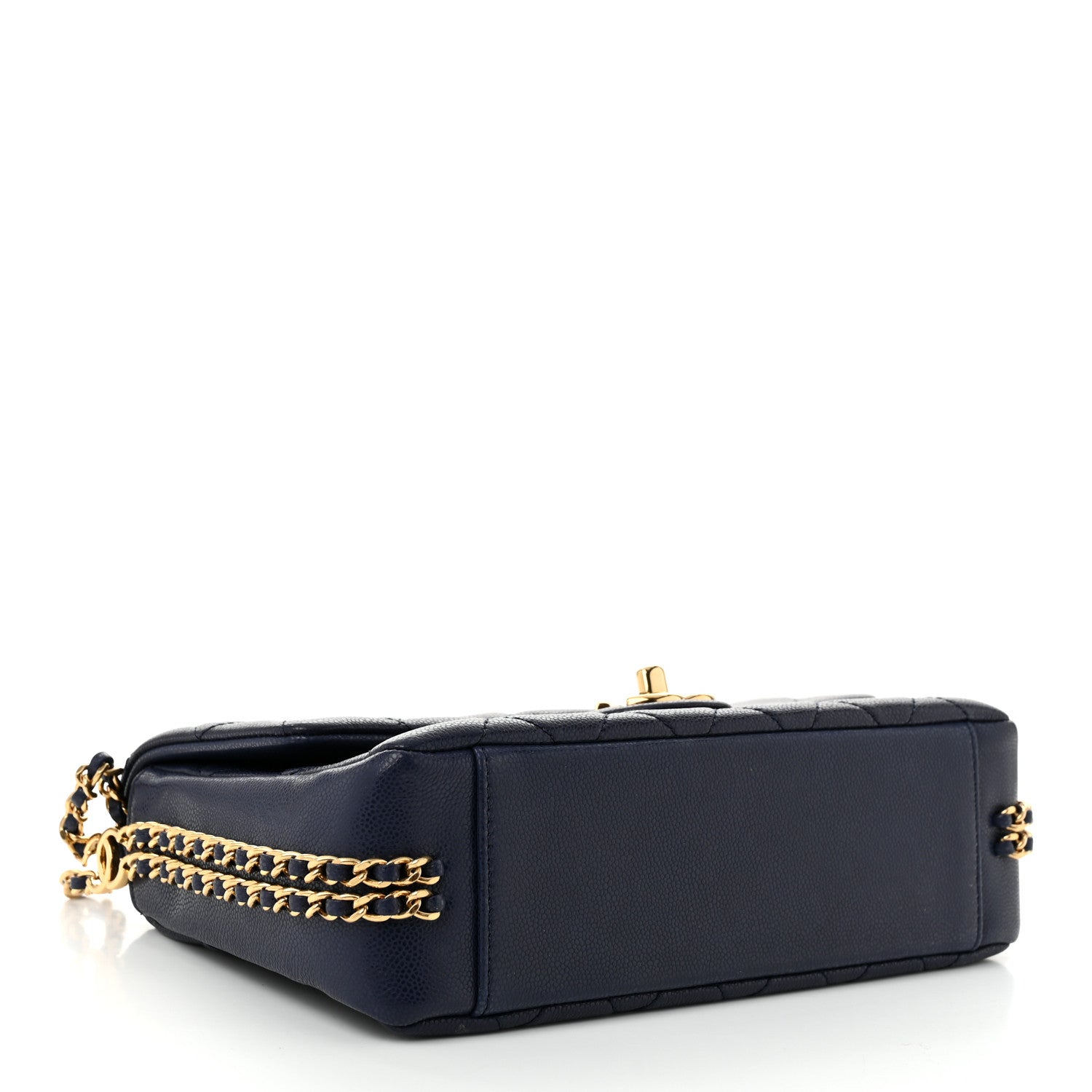 Chanel Caviar Quilted Small CC You Flap Navy 3 of 9