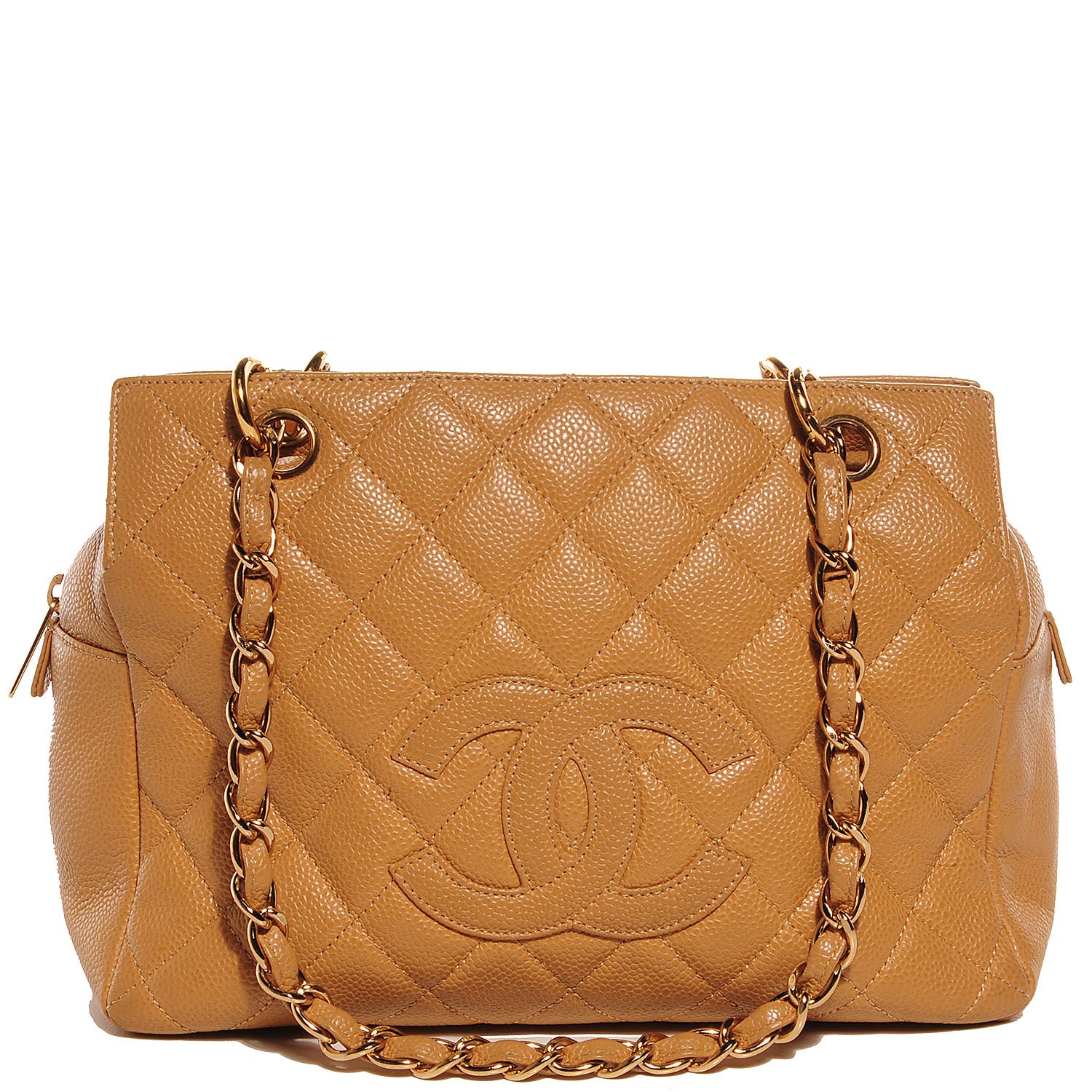 Chanel Caviar Quilted Petit Timeless Tote PTT Beige 1 of 7