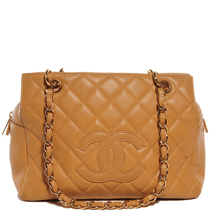 Chanel Caviar Quilted Petit Timeless Tote PTT Beige 1 of 7