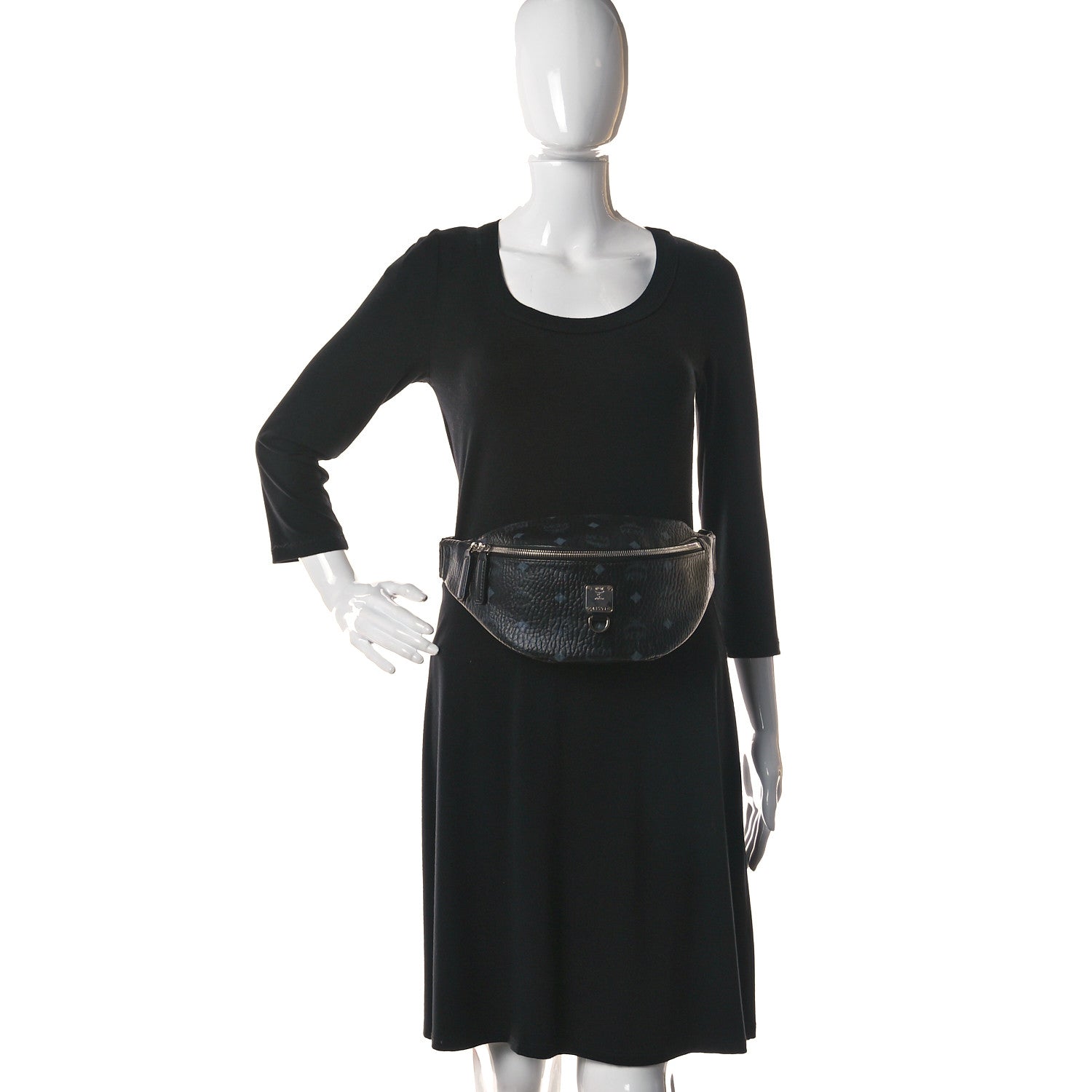 MCM Visetos Small Fursten Belt Bag Phantom Black 2 of 10
