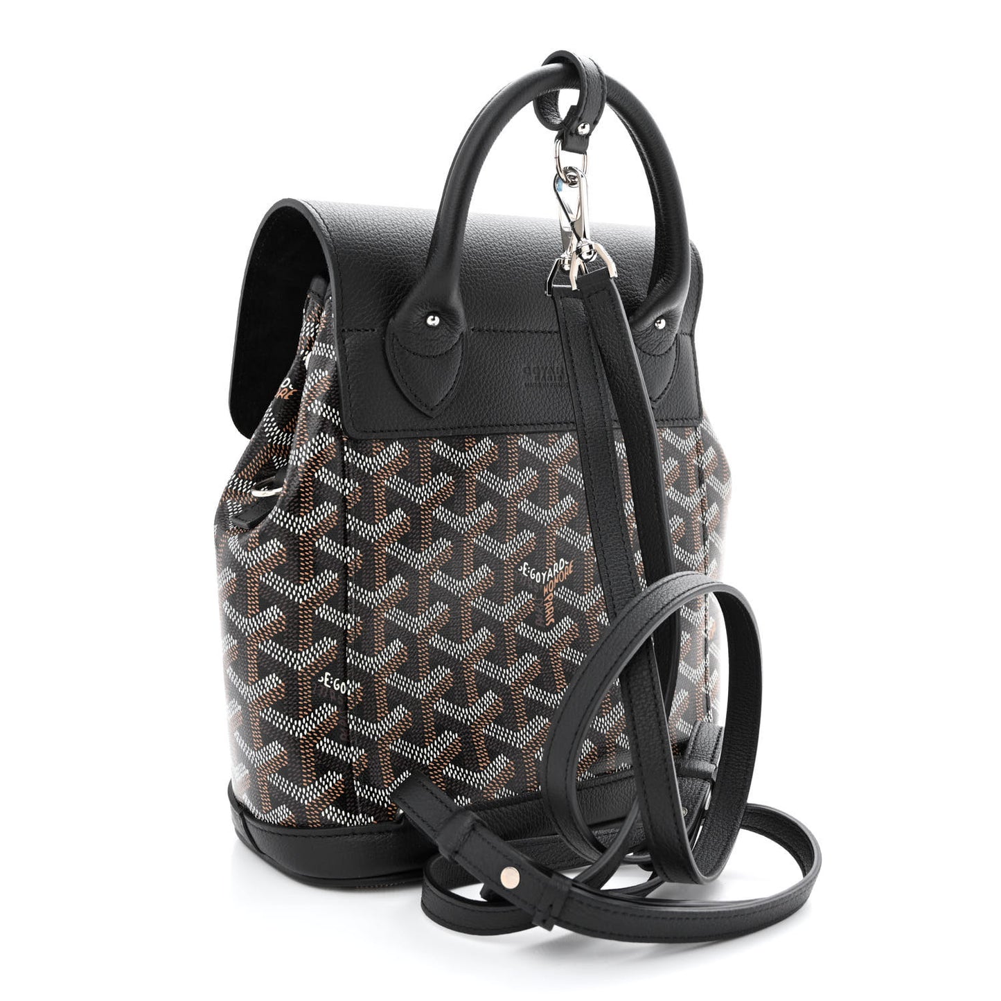 Goyardine Calfskin Mini Alpin Backpack Black