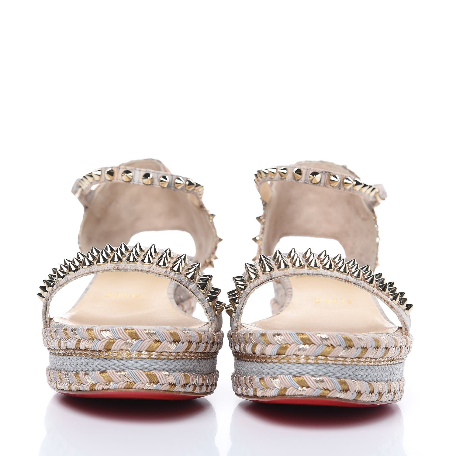 Christian Louboutin Liege Savana Madmonica 60 Platform Sandals 39 Naturalle 2 of 8