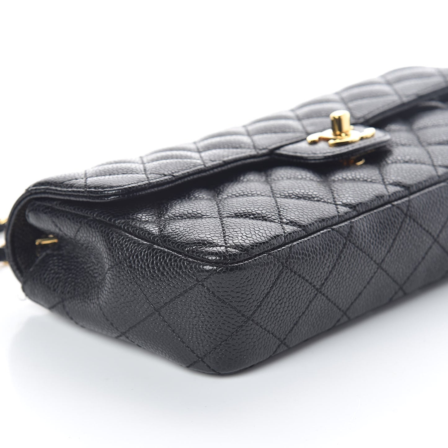 Caviar Quilted East West Flap Black