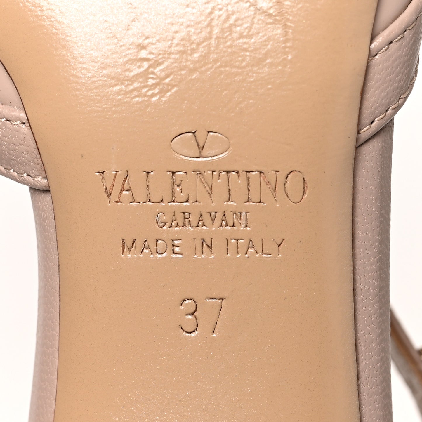 Patent Rockstud Ankle Strap 65mm Pumps 37 Poudre