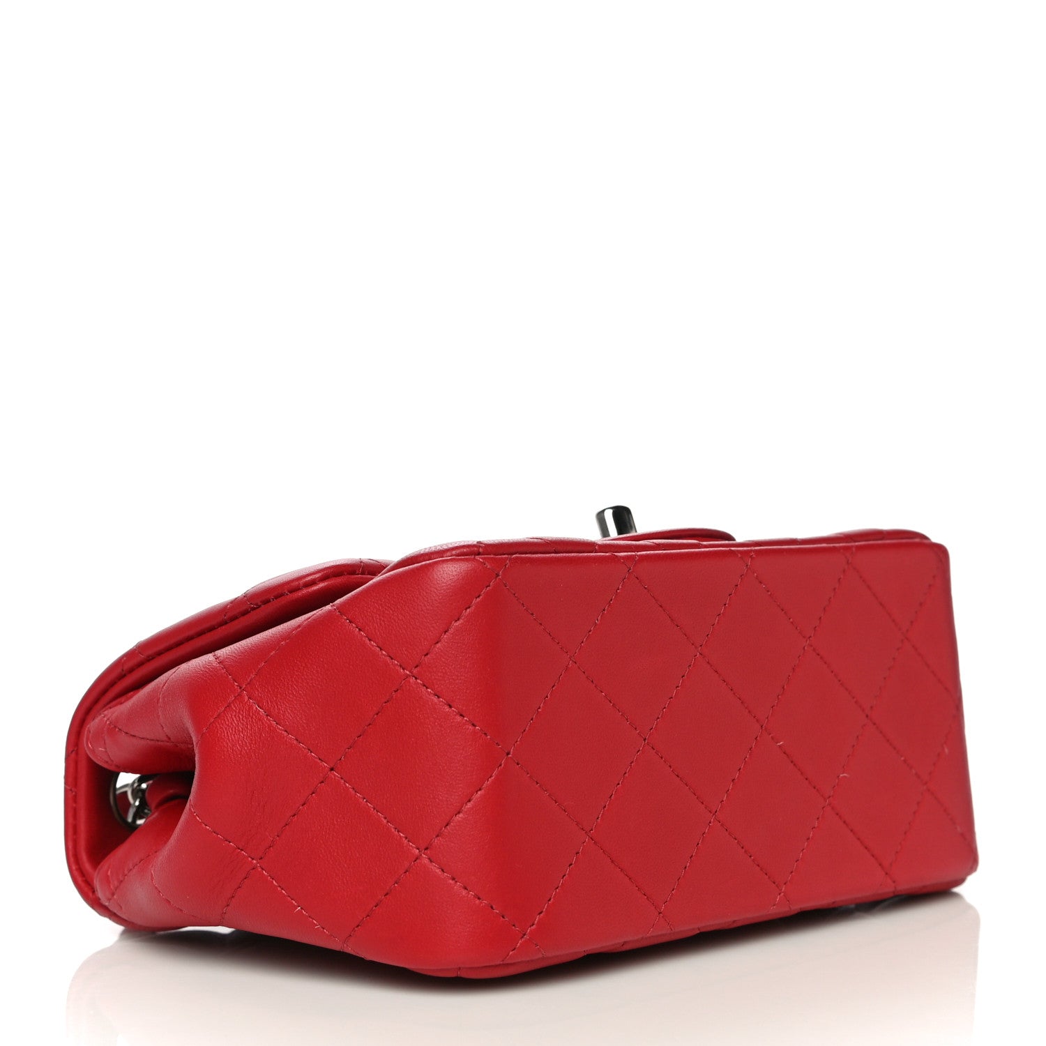 Chanel Lambskin Quilted Mini Square Flap Red 4 of 14