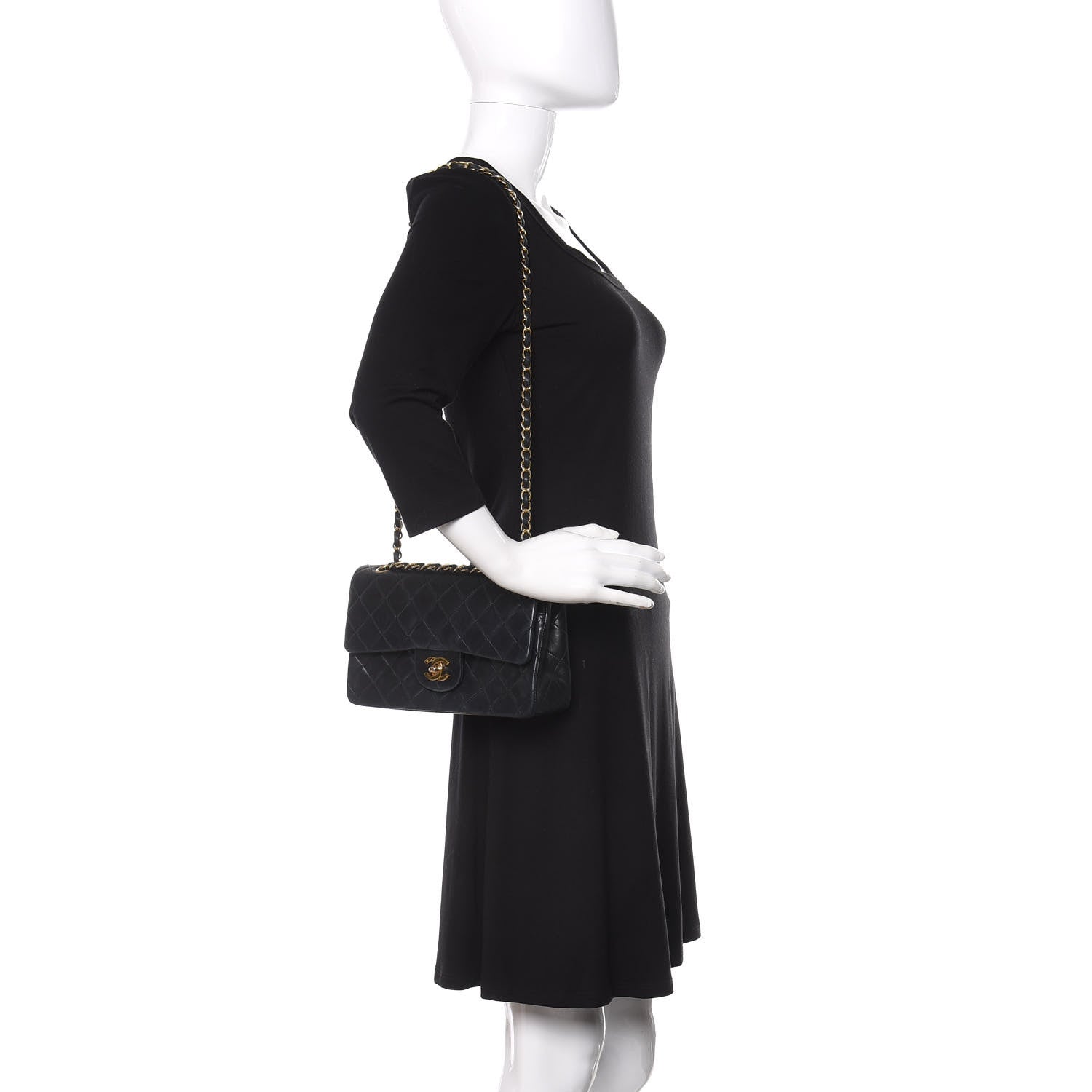 Chanel Lambskin Quilted Small Double Flap Black 3 of 11