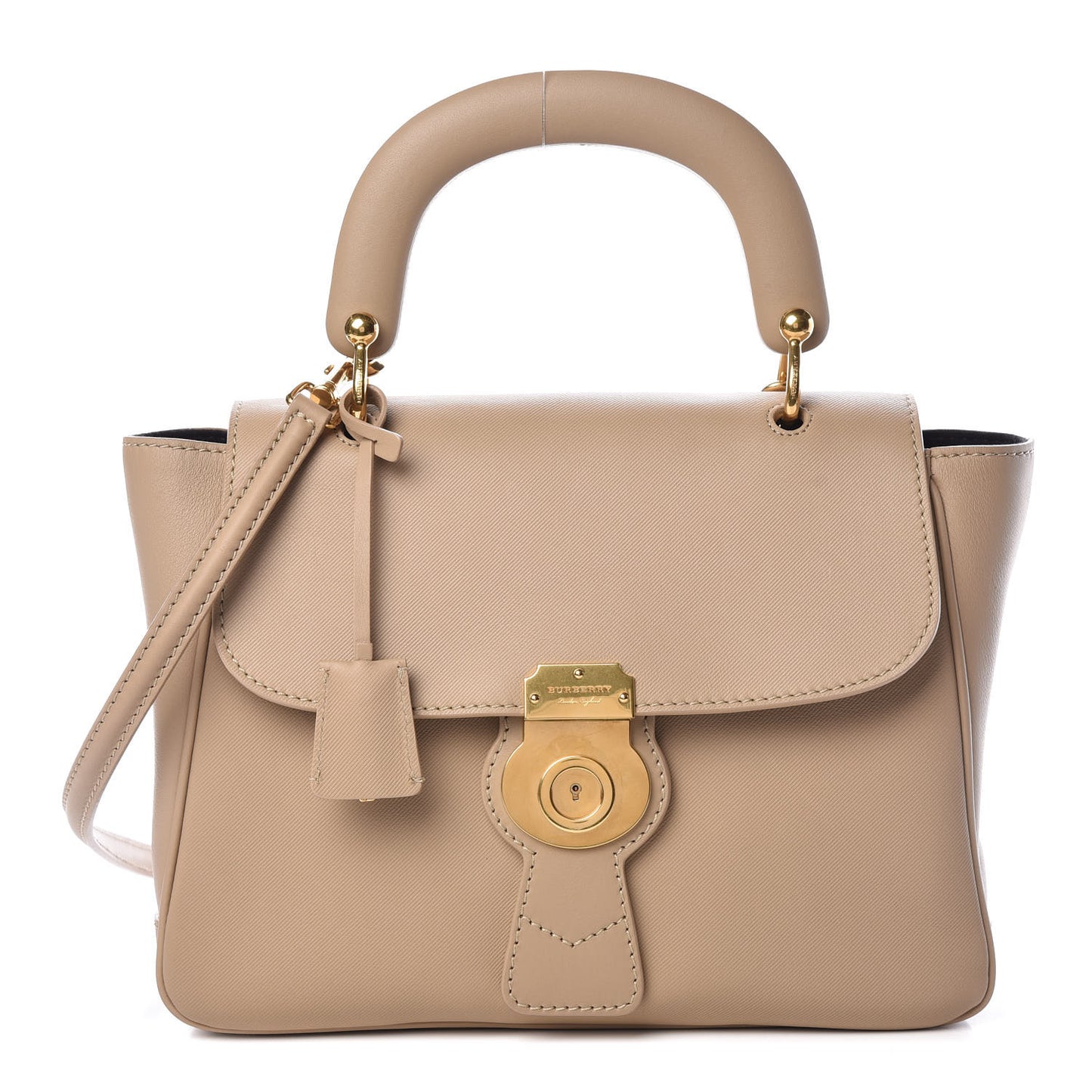 Trench Calfskin Medium DK88 Top Handle Bag Honey