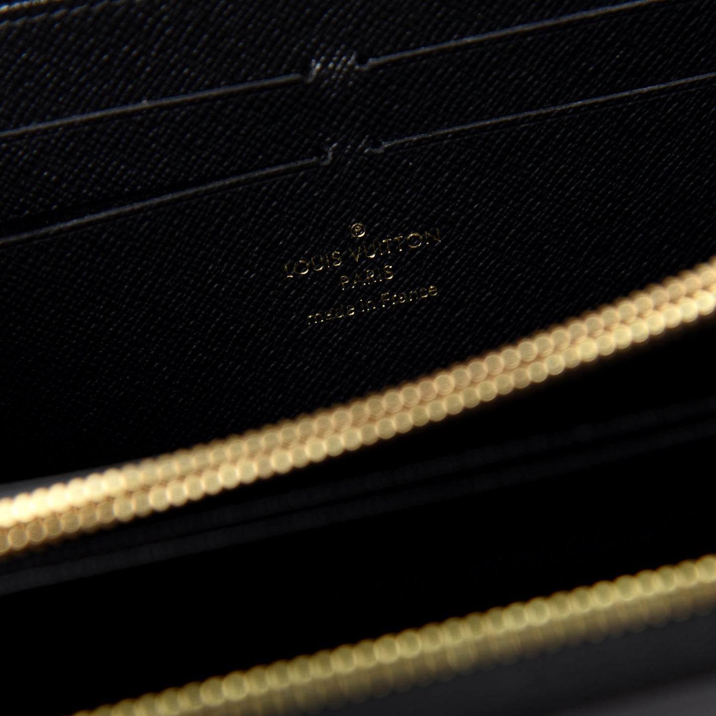 Calfskin Colored Monogram Zippy Wallet Blue Black