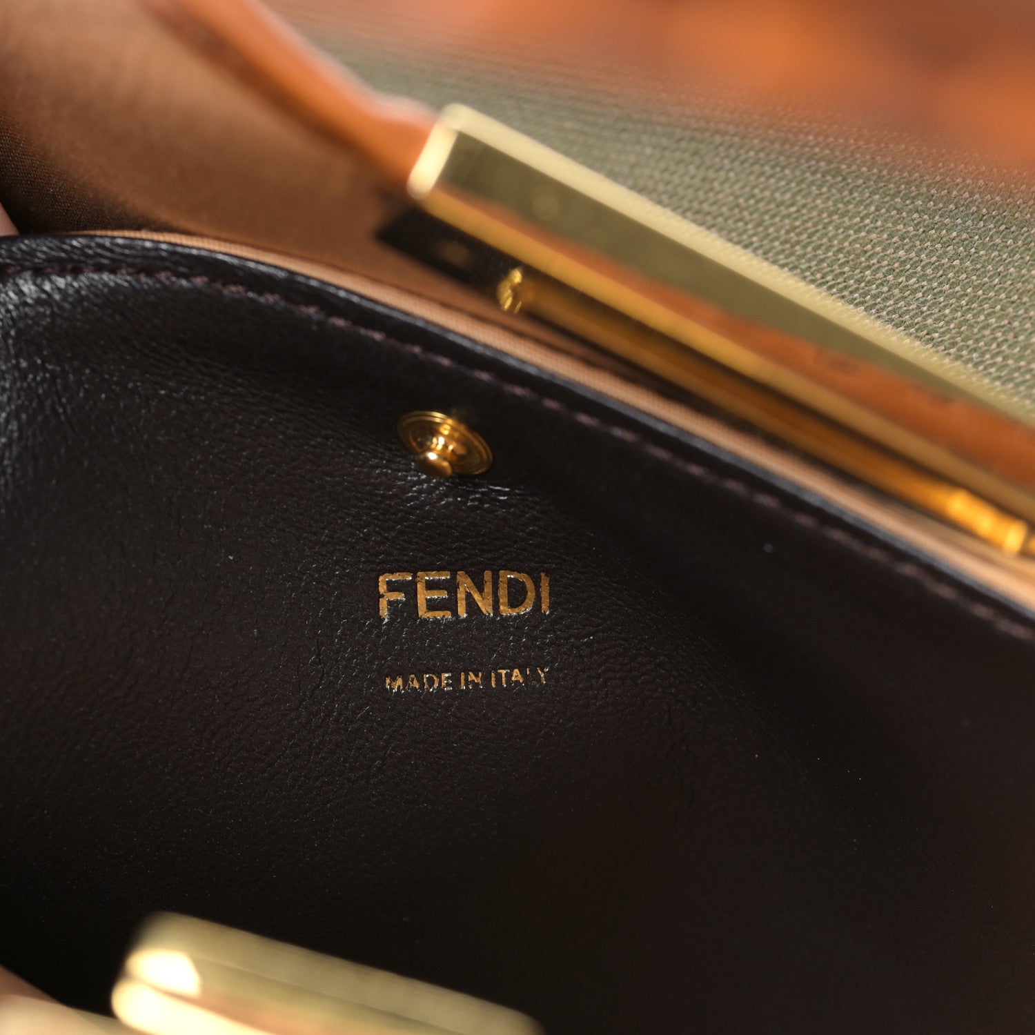Fendi Canvas Calfskin Large Peekaboo X-Lite Amazzonia Cuoio 6 of 8