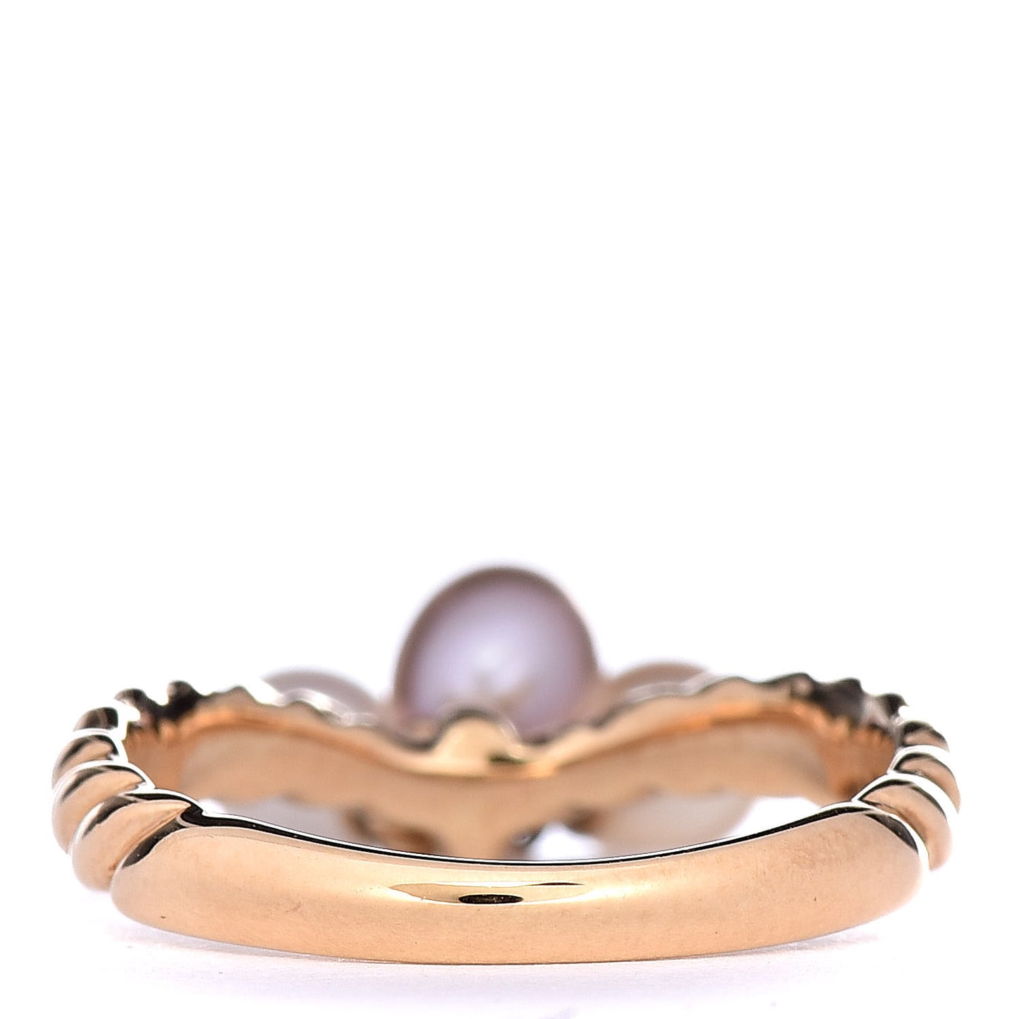 18K Yellow Gold Akoya Pearl 4.5mm Charm Ring 50 5.25