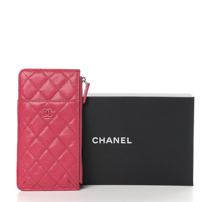 Chanel Caviar Quilted Classic Flat Wallet Pouch Pink 7 of 7