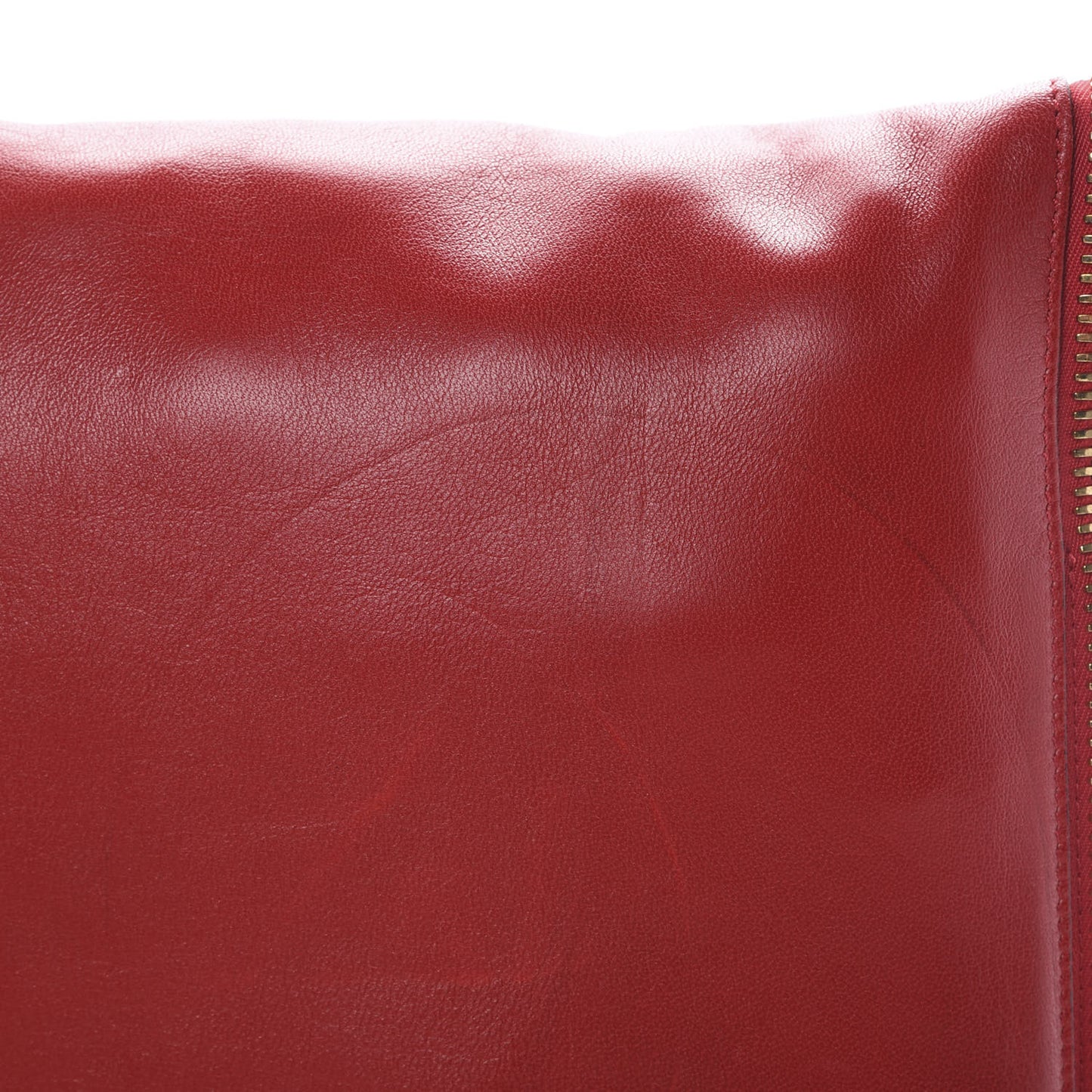 Ramskin Large Alix Padlock Zip Shoulder Bag Flame Red