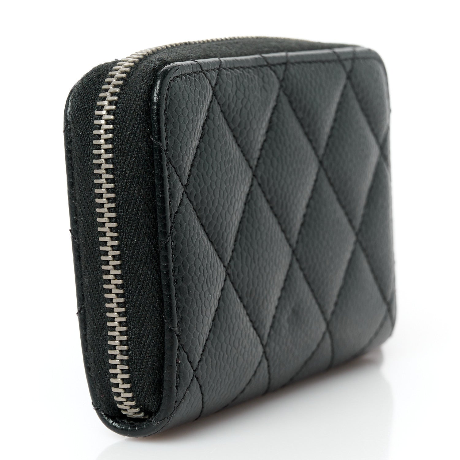 Chanel Caviar Quilted Classic Zipped Coin Purse Black 1864651