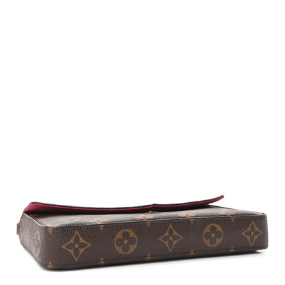 Louis Vuitton Monogram Pochette Felicie Chain Wallet Fuchsia 5 of 11