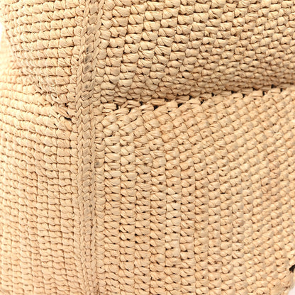 Loewe Raffia Calfskin Medium Puzzle Fold Tote Natura 10 of 11