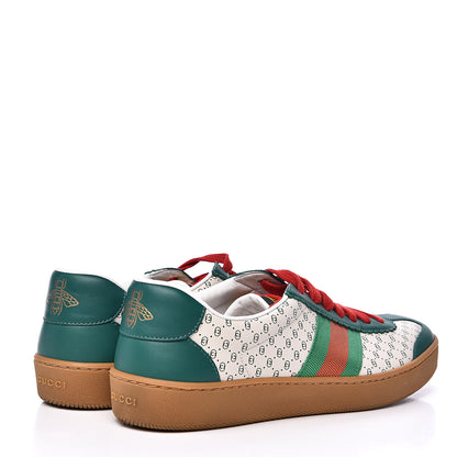 Gucci X DAPPER DAN Calfskin Suede GG Micro Monogram G74 Sneakers 39.5 Emerald Mystic White 4 of 10