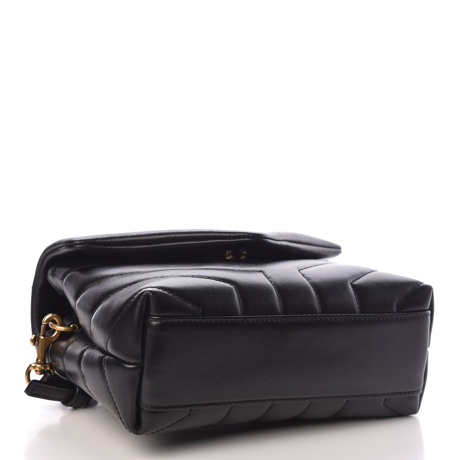 Saint Laurent Calfskin Y Quilted Monogram Toy Loulou Crossbody Bag Black 4 of 11