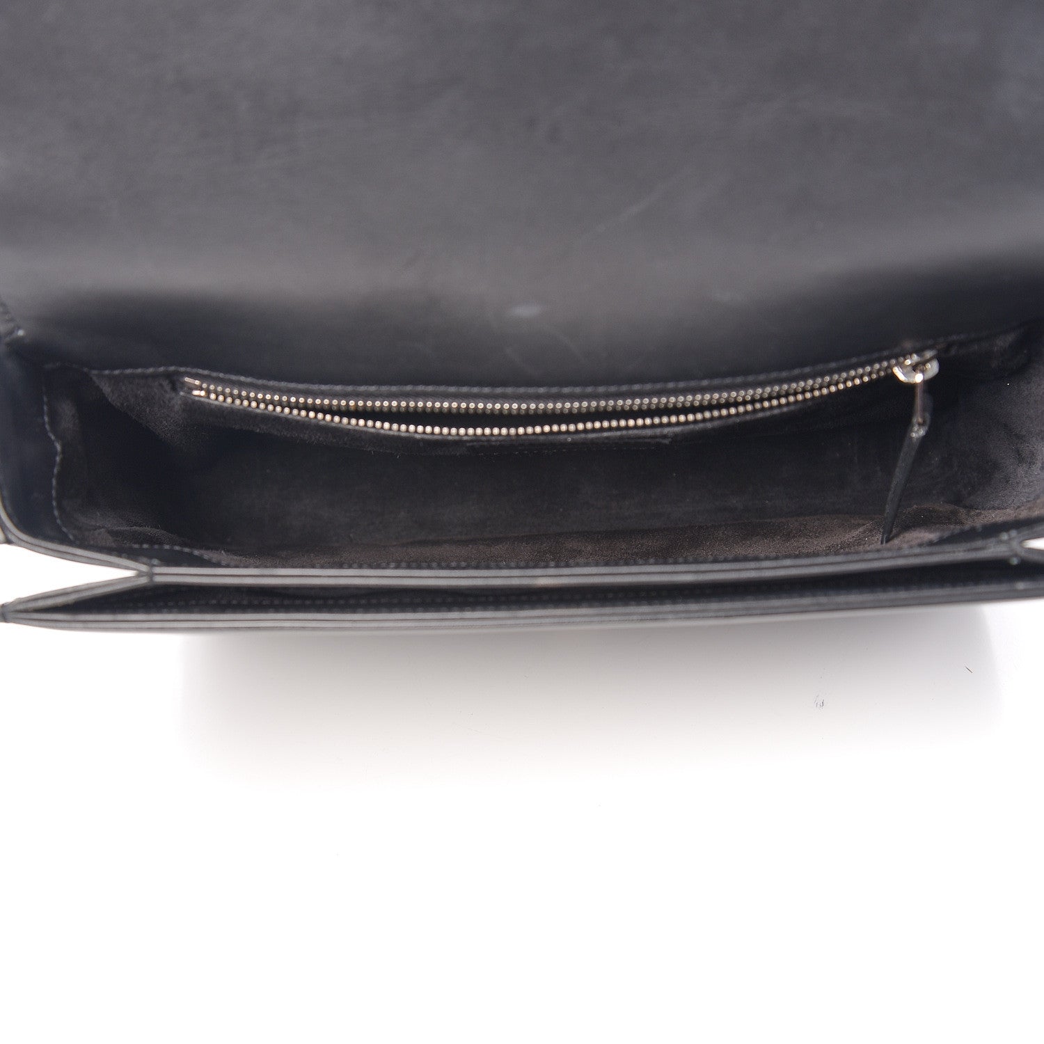 Saint Laurent Smooth Calfskin Medium Classic Monogram Universite Bag Black 4 of 15