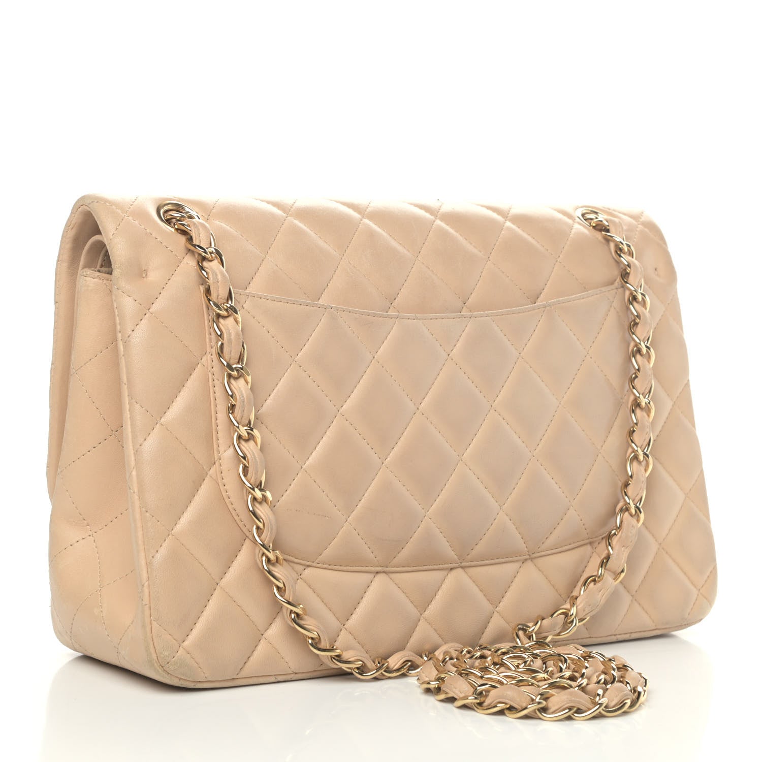 Chanel Lambskin Quilted Jumbo Double Flap Beige 2 of 6