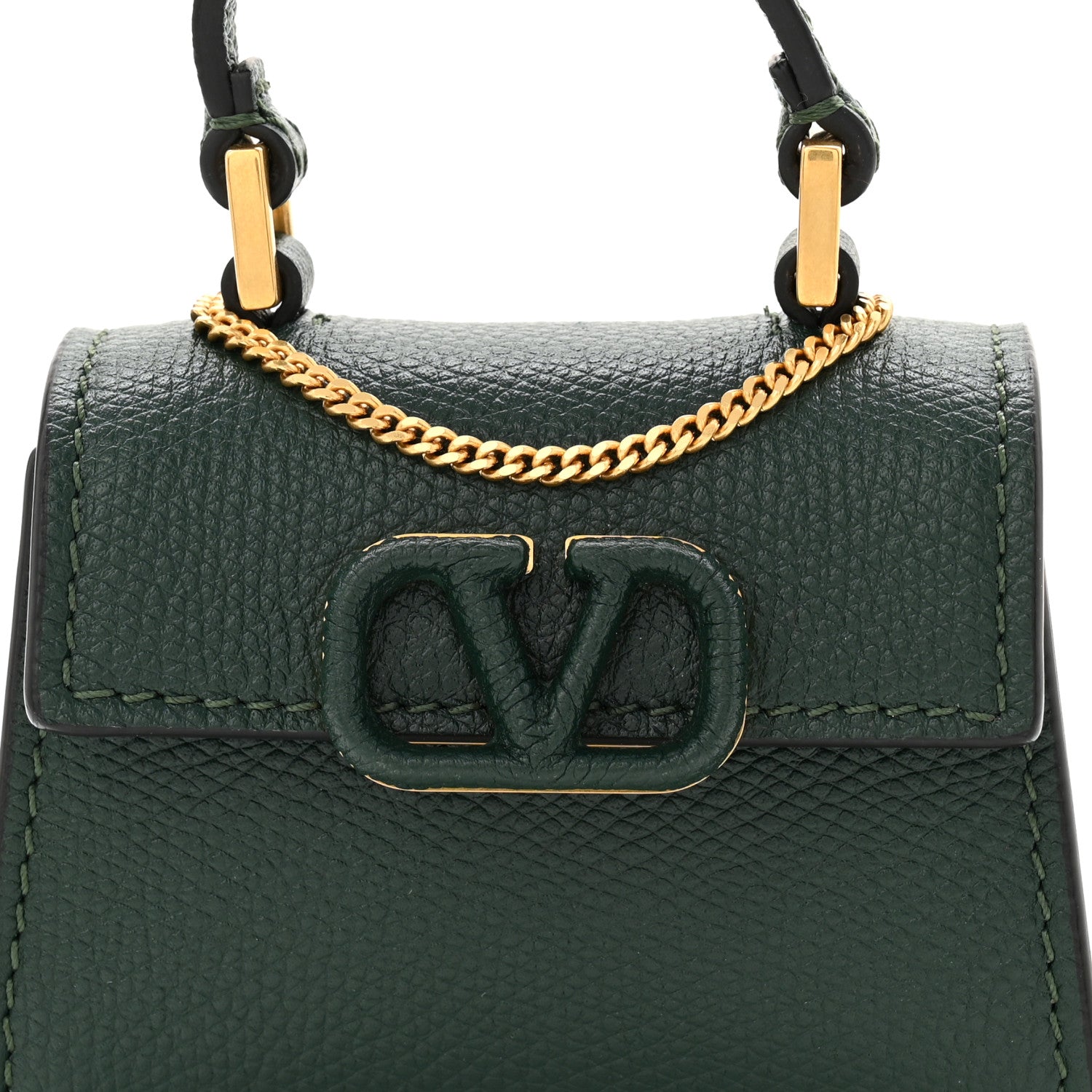 Valentino Garavani Calfskin Micro VSling Top Handle Shoulder Bag  Green 7 of 9