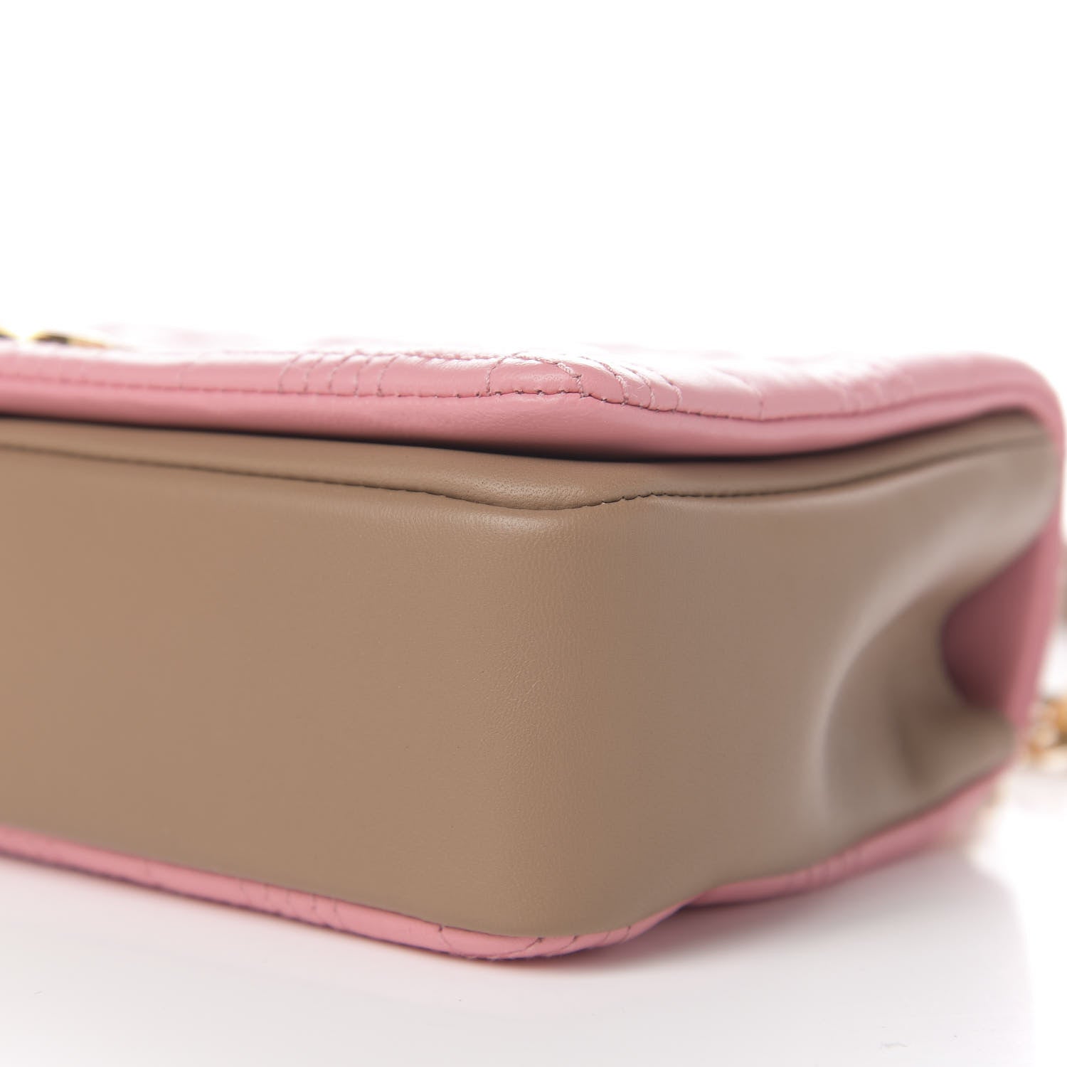 Burberry Lambskin Quilted Small Lola Bag Peony Camel 9 of 10