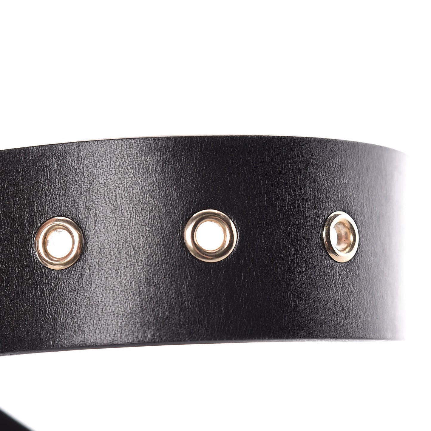 Calfskin Cross Stitch Grommet Belt 80 32 Black