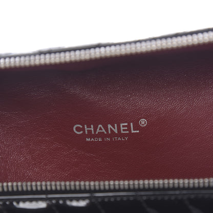 Chanel Patent Geometric Quilted Kaleidoscope Clutch Black 6 of 11