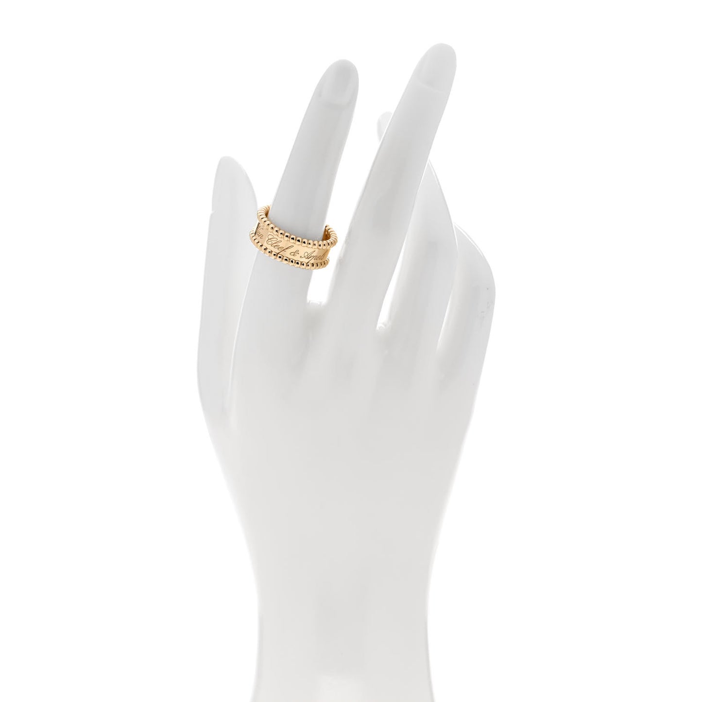 18K Yellow Gold Perlee Signature Ring 54 6.75