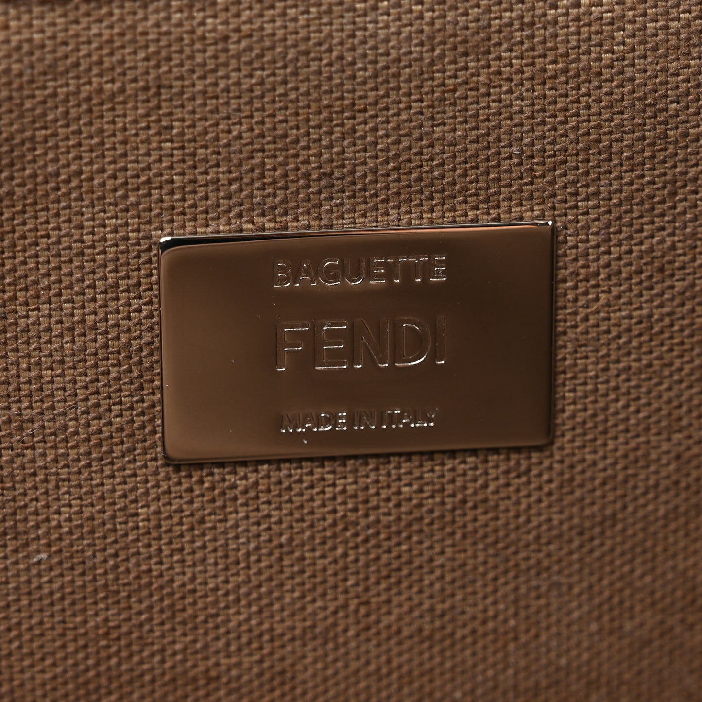 Velvet Jacquard FF Crystal Embossed Baguette Cappuccino
