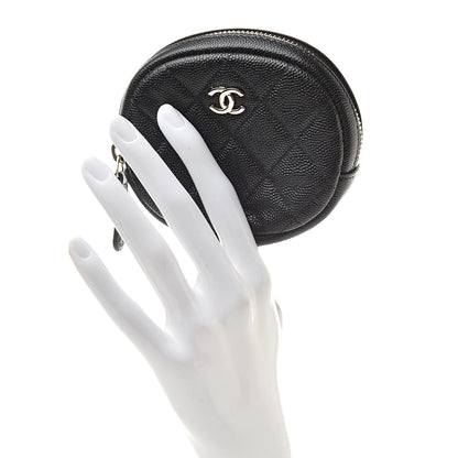 Chanel Caviar Quilted Zip Around Classic Coin Purse Black 2 of 8