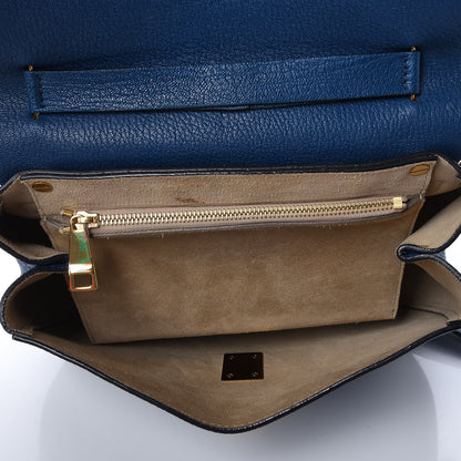 Chloe Grained Lambskin Large Drew Shoulder Bag Factory Blue 7 of 9