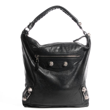 Balenciaga Agneau Giant 21 Silver Hardware Day Hobo Black 1 of 12
