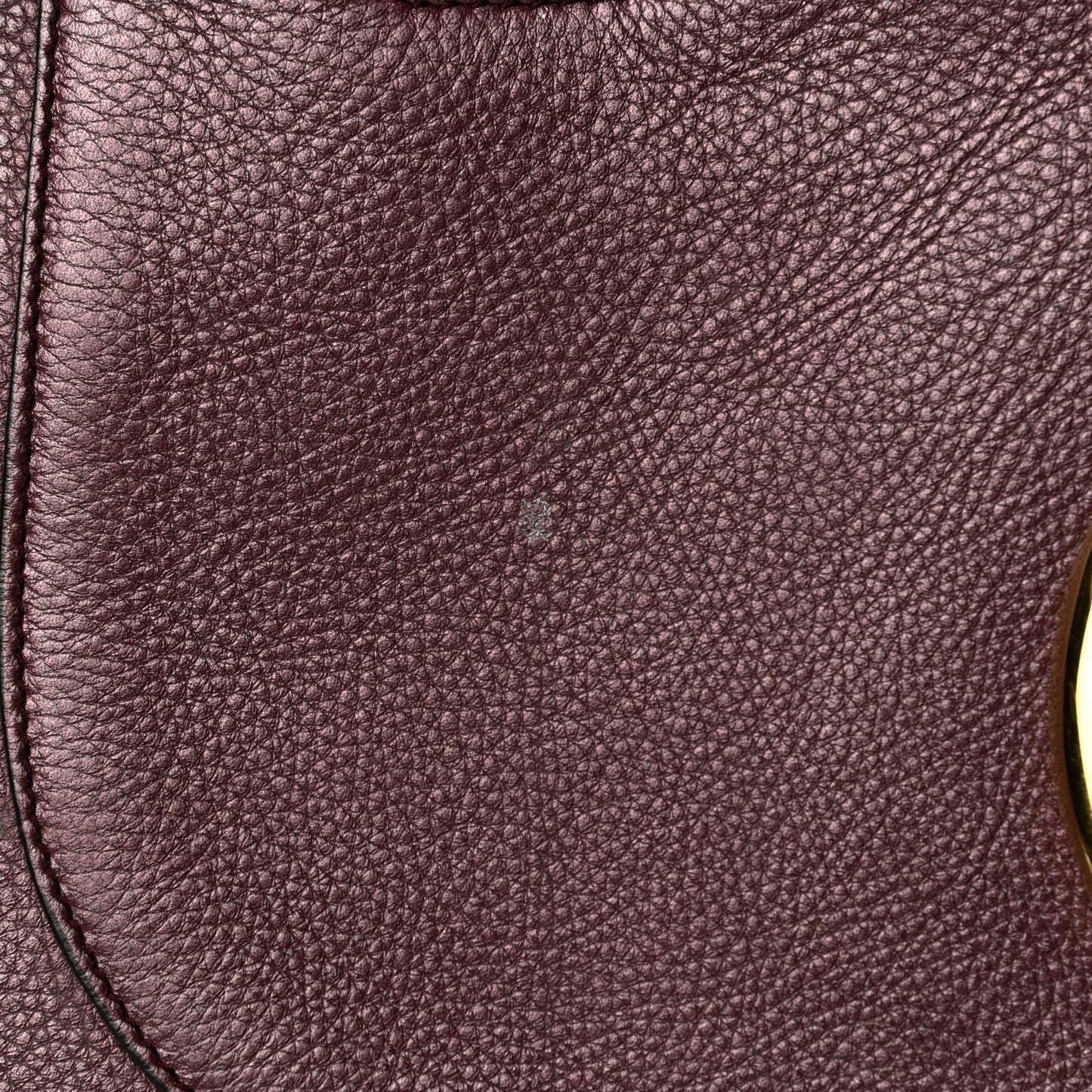 Metallic Pebbled Calfskin Medium 1973 Top Handle Satchel Burgundy