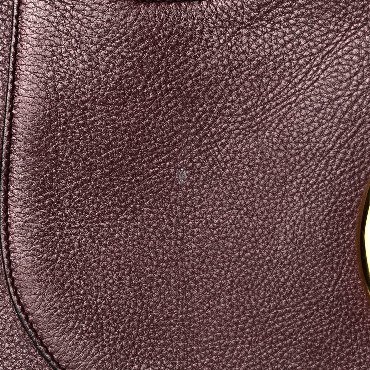 Gucci Metallic Pebbled Calfskin Medium 1973 Top Handle Satchel Burgundy 14 of 18