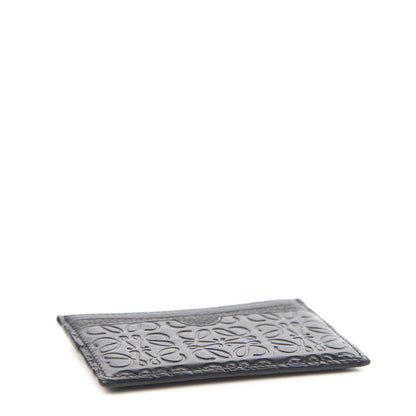 Loewe Calfskin Embossed Puzzle Plain Card Holder Black 3 of 6